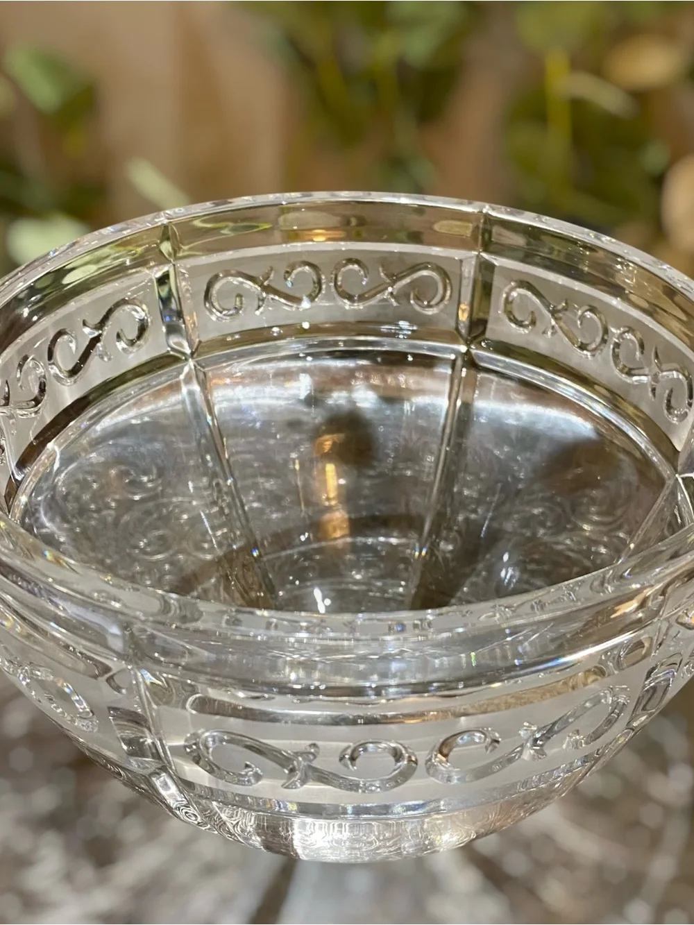 Vintage Marquis by Waterford Arabesque Crystal Fruit Bowl Signed - Picture 6 of 12